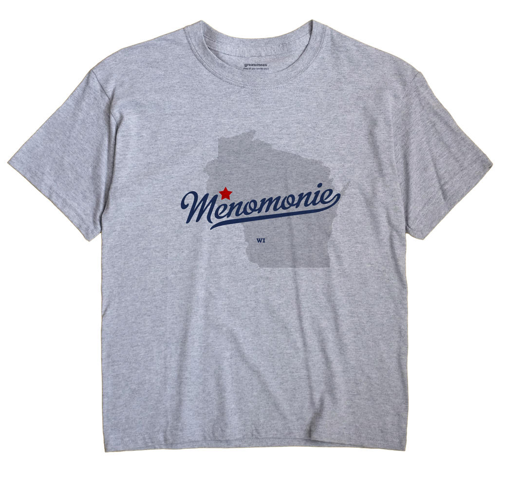 Menomonie Wi Map. Menomonie Wisconsin WI Shirt