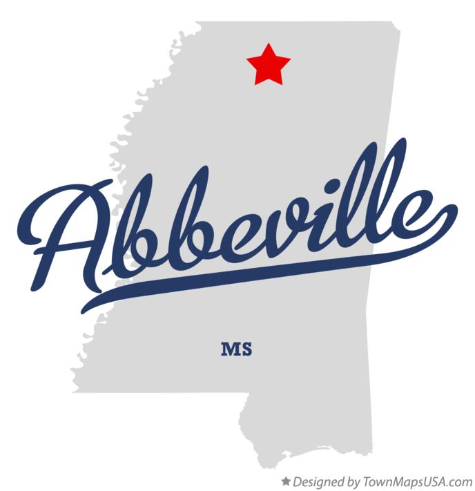 Map of Abbeville Mississippi MS