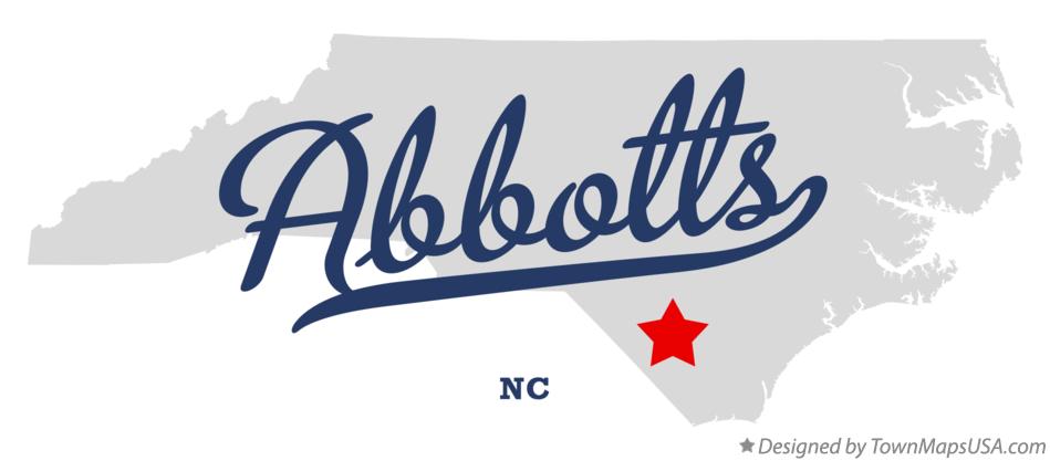 Map of Abbotts North Carolina NC