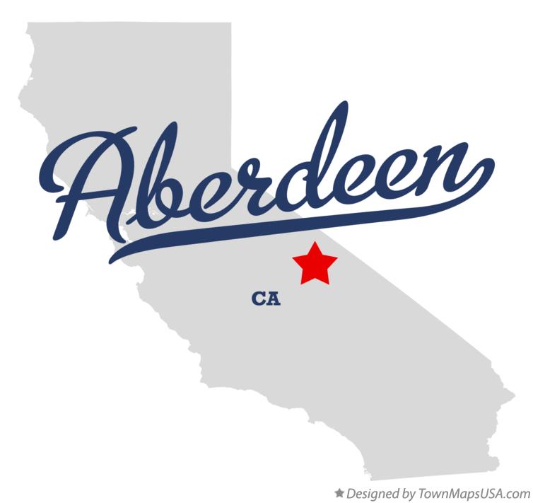 Map of Aberdeen California CA