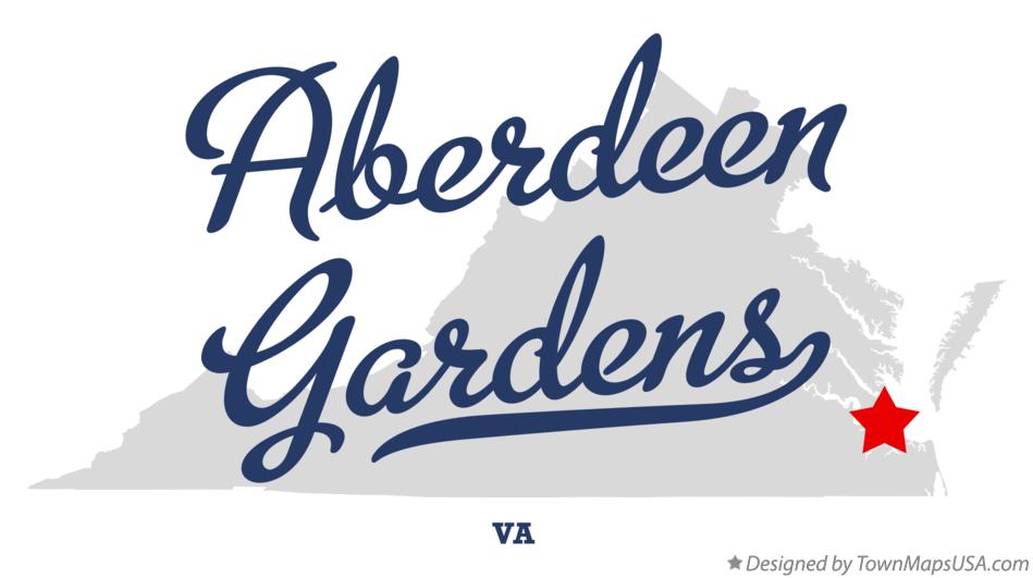 Map of Aberdeen Gardens Virginia VA