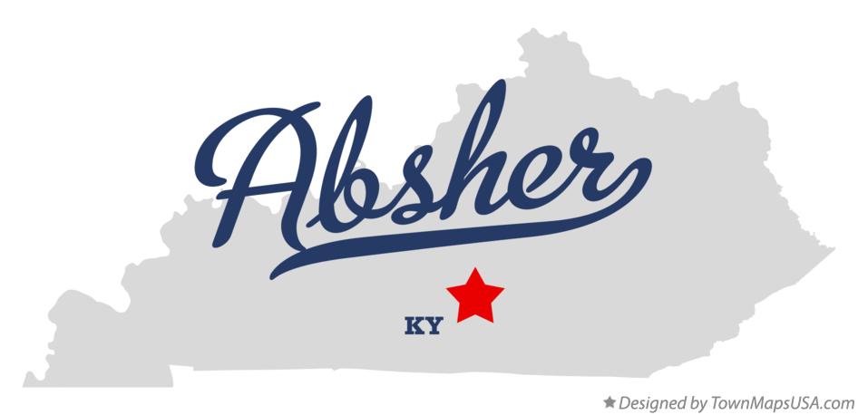 Map of Absher Kentucky KY