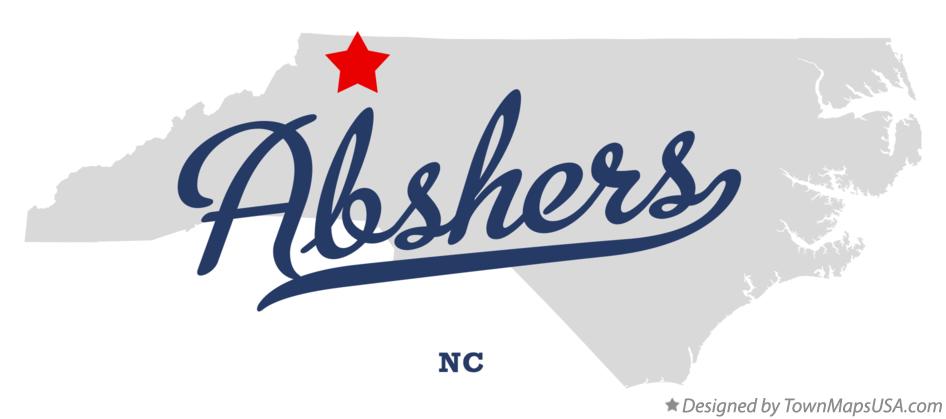 Map of Abshers North Carolina NC