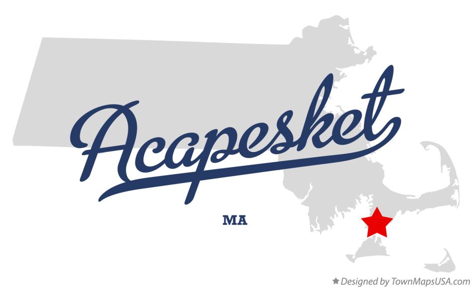 Map of Acapesket Massachusetts MA