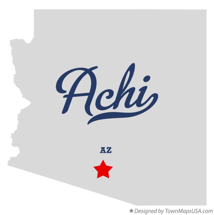 Map of Achi Arizona AZ