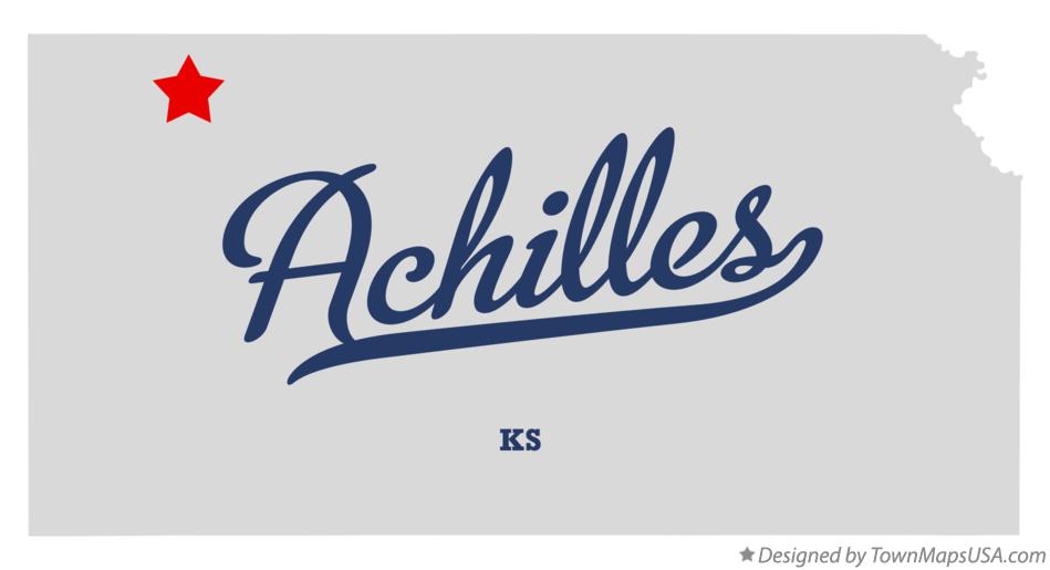 Map of Achilles Kansas KS