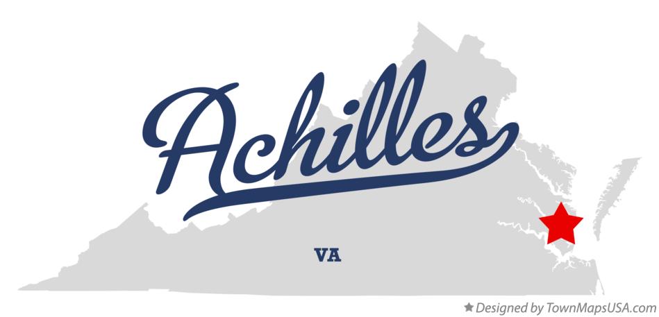 Map of Achilles Virginia VA