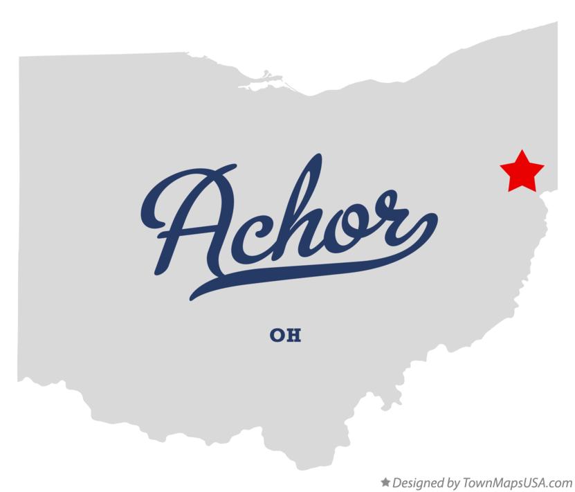 Map of Achor Ohio OH