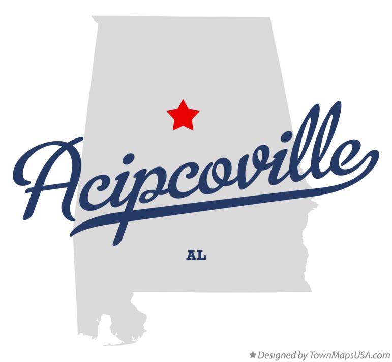 Map of Acipcoville Alabama AL