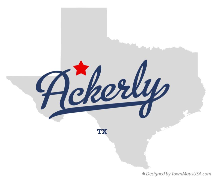 Map of Ackerly Texas TX