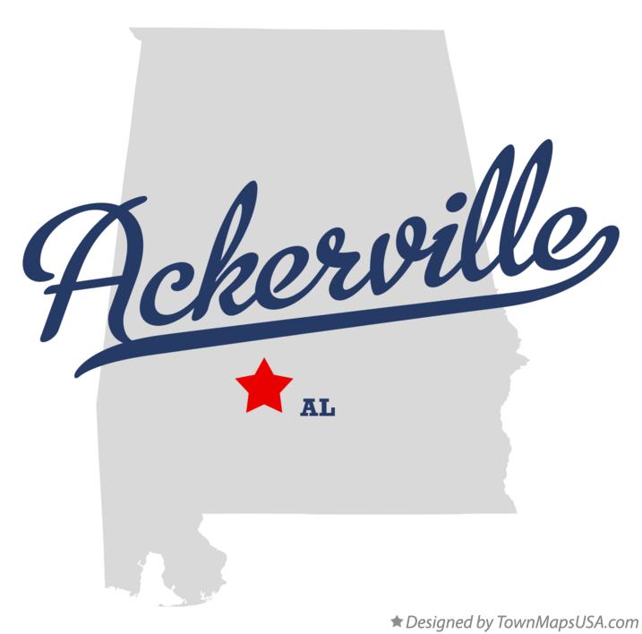Map of Ackerville Alabama AL
