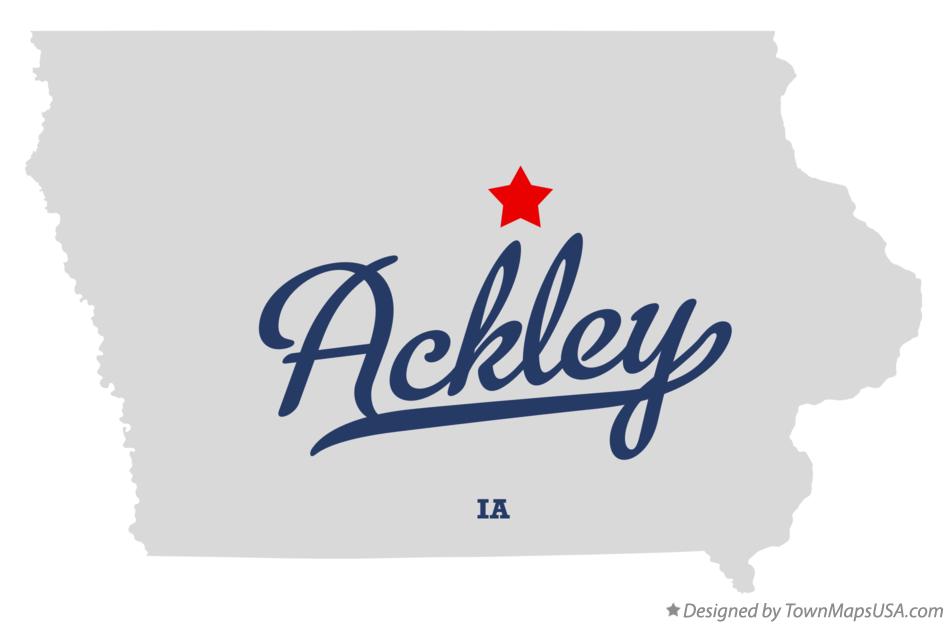 Map of Ackley Iowa IA