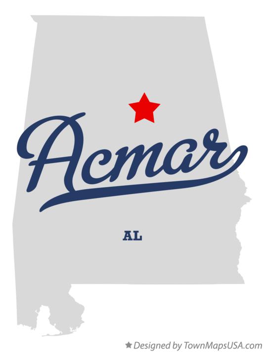 Map of Acmar Alabama AL