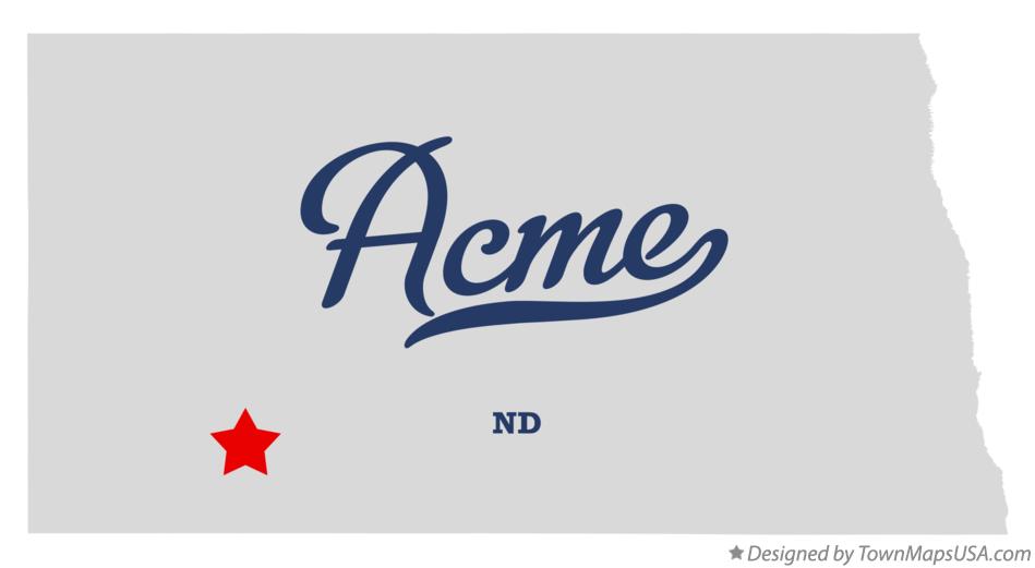 Map of Acme North Dakota ND