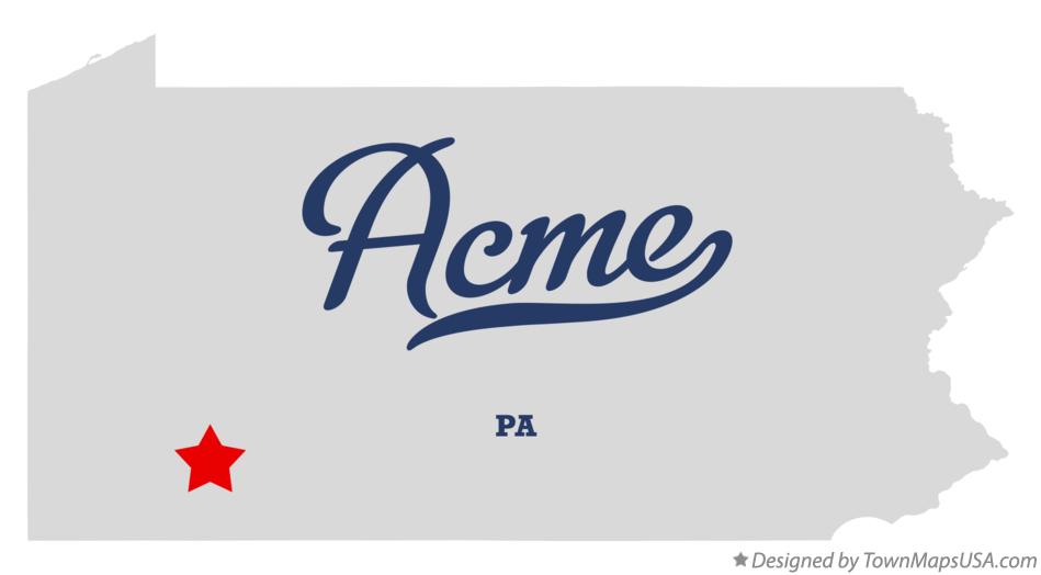 Map of Acme Pennsylvania PA