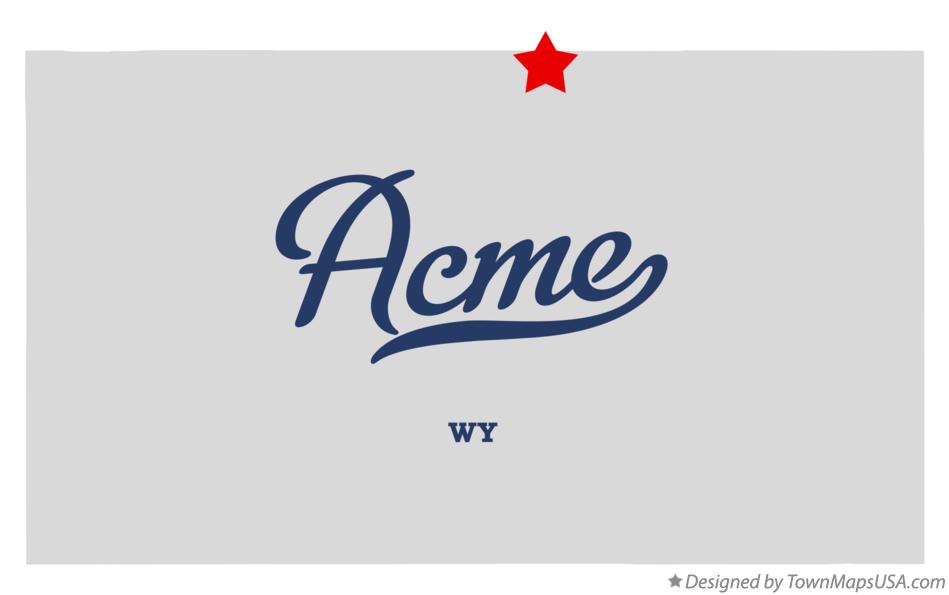 Map of Acme Wyoming WY