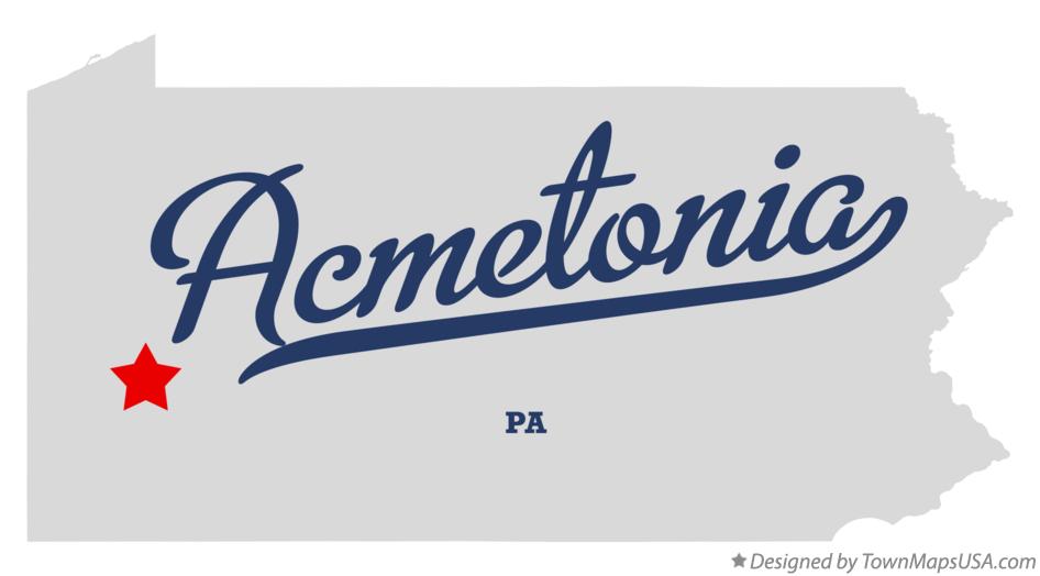 Map of Acmetonia Pennsylvania PA