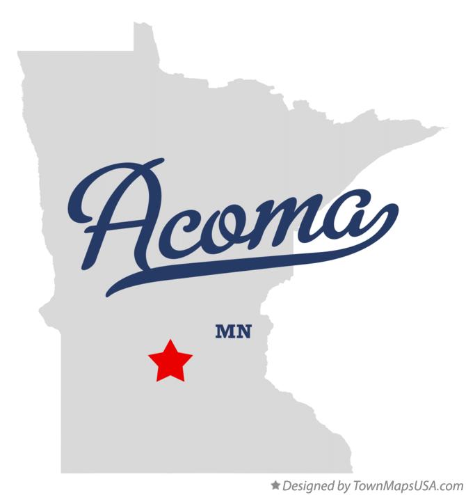 Map of Acoma Minnesota MN