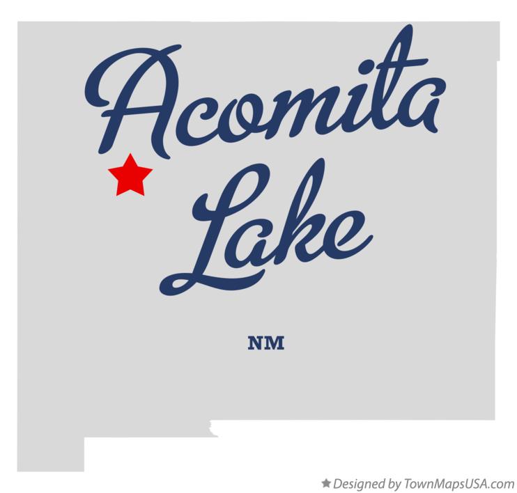Map of Acomita Lake New Mexico NM