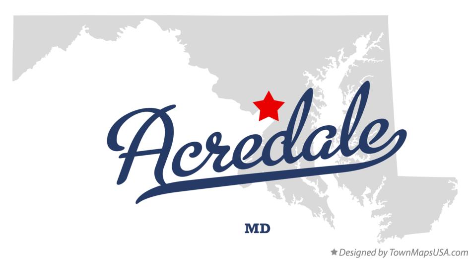 Map of Acredale Maryland MD