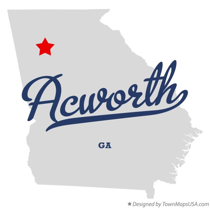 Map of Acworth Georgia GA