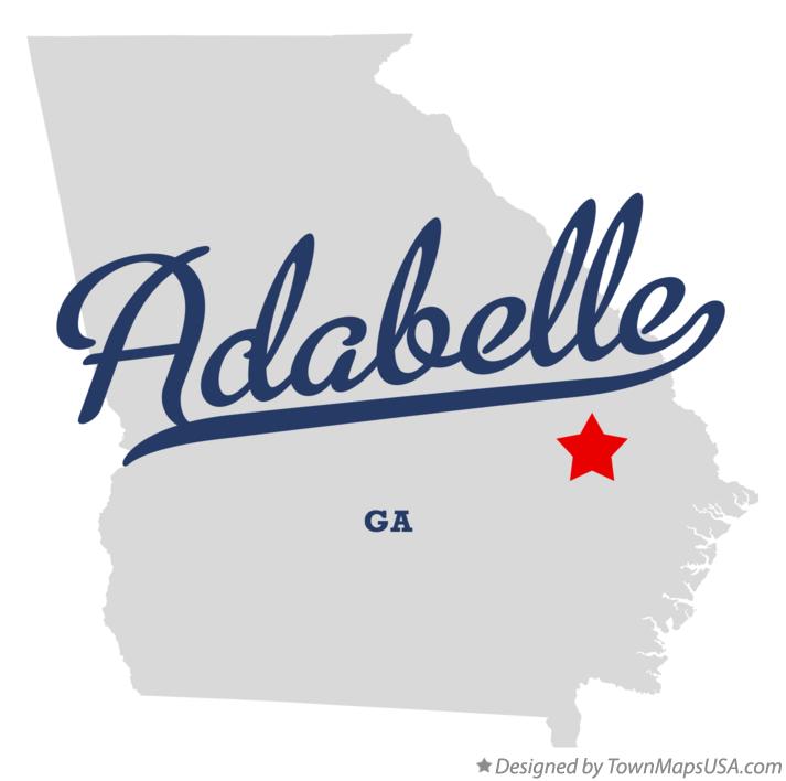 Map of Adabelle Georgia GA