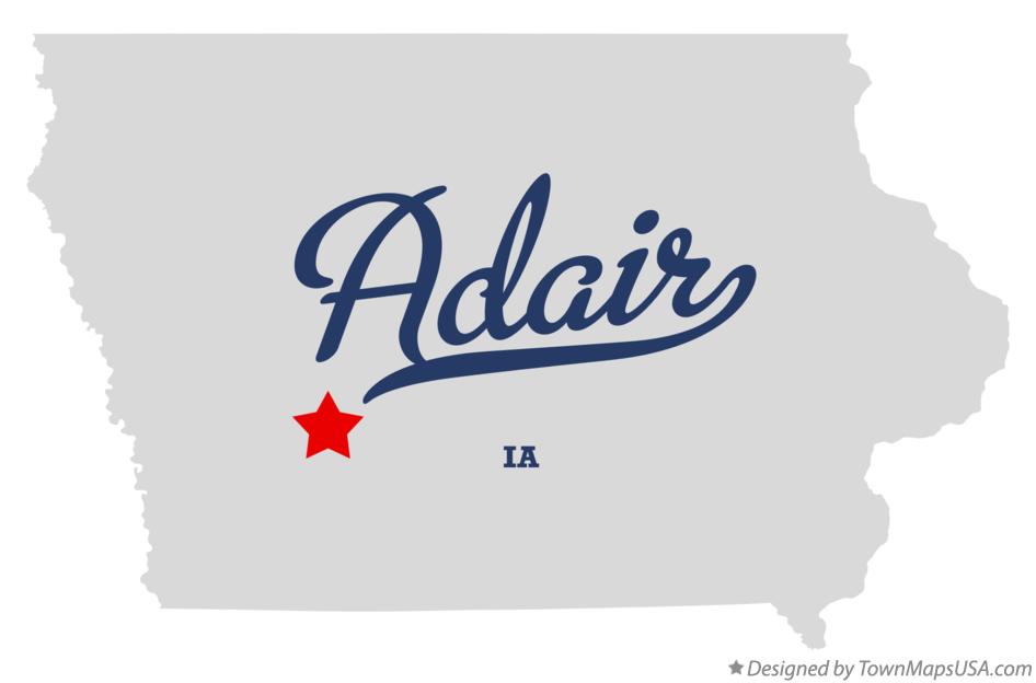 Map of Adair Iowa IA