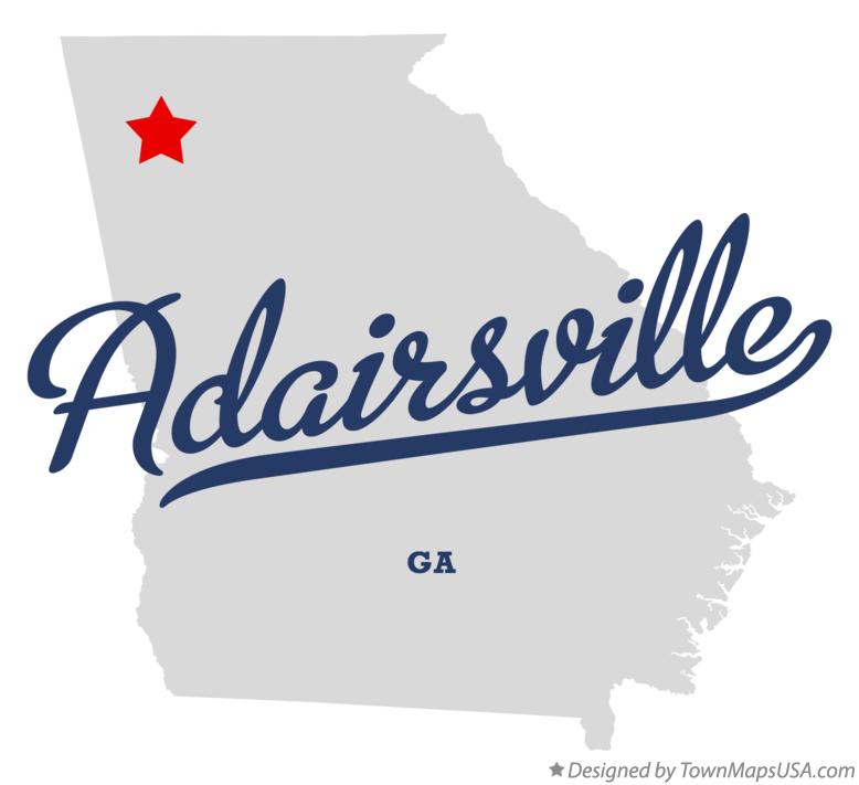 Map of Adairsville Georgia GA