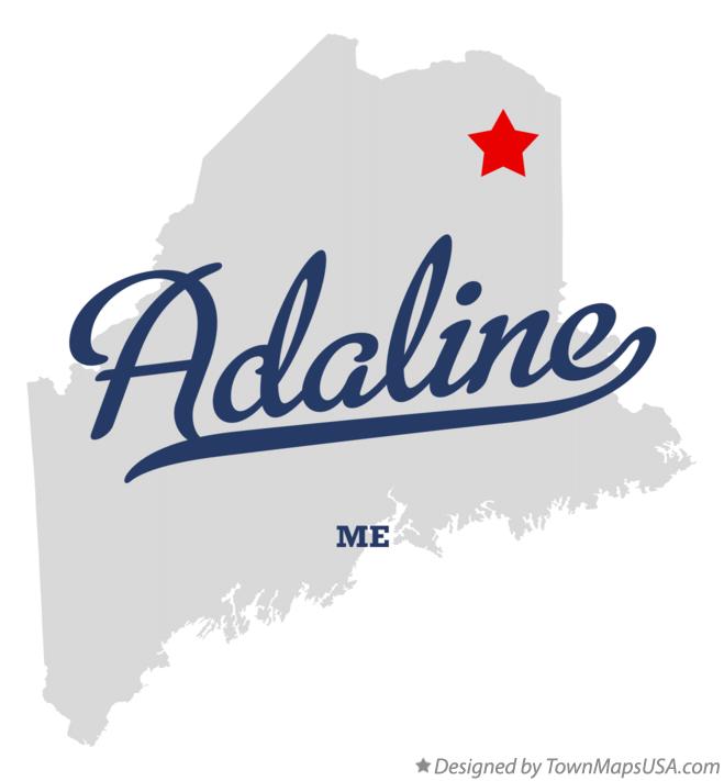 Map of Adaline Maine ME
