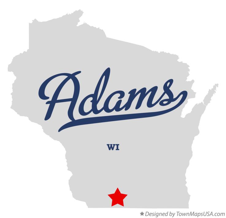 Map of Adams Wisconsin WI