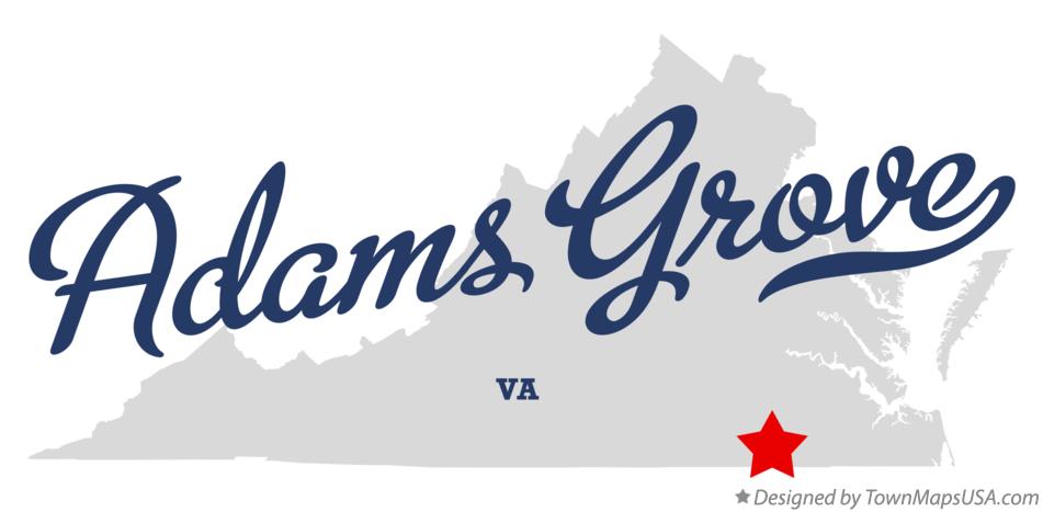 Map of Adams Grove Virginia VA