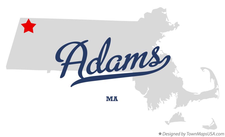 Map of Adams Massachusetts MA
