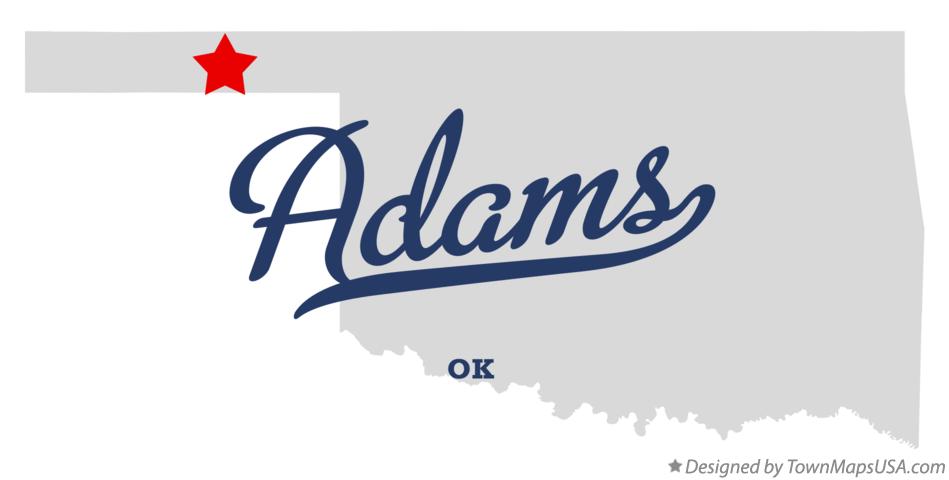 Map of Adams Oklahoma OK