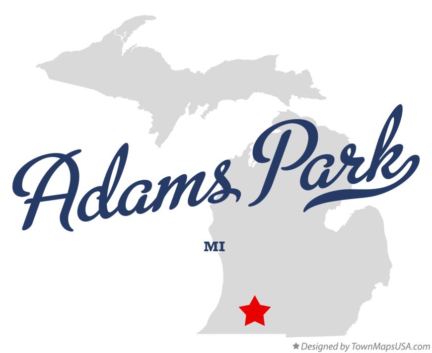 Map of Adams Park Michigan MI