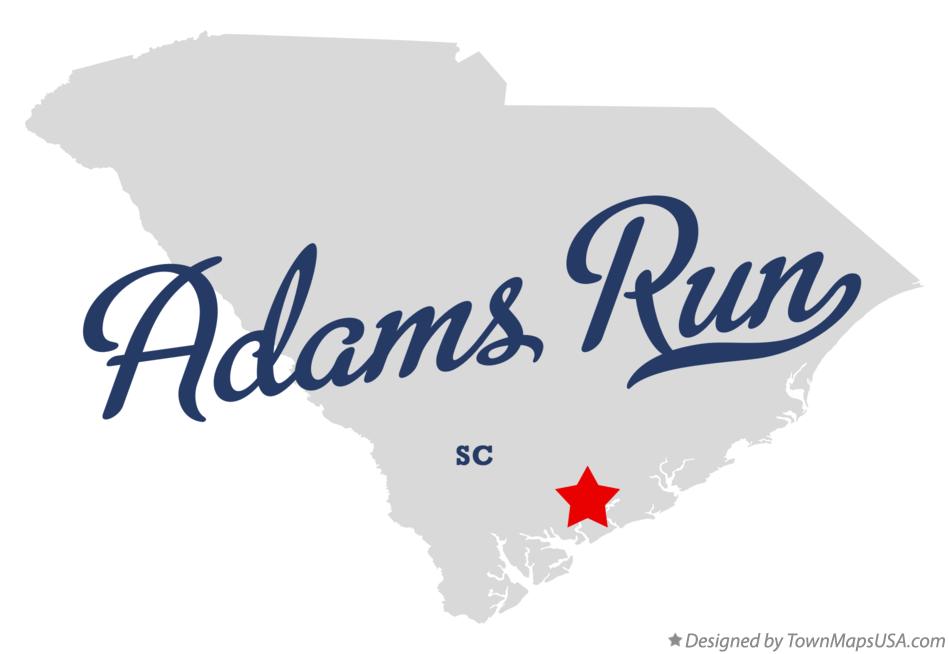 Map of Adams Run South Carolina SC