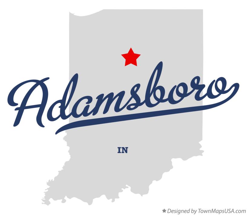 Map of Adamsboro Indiana IN