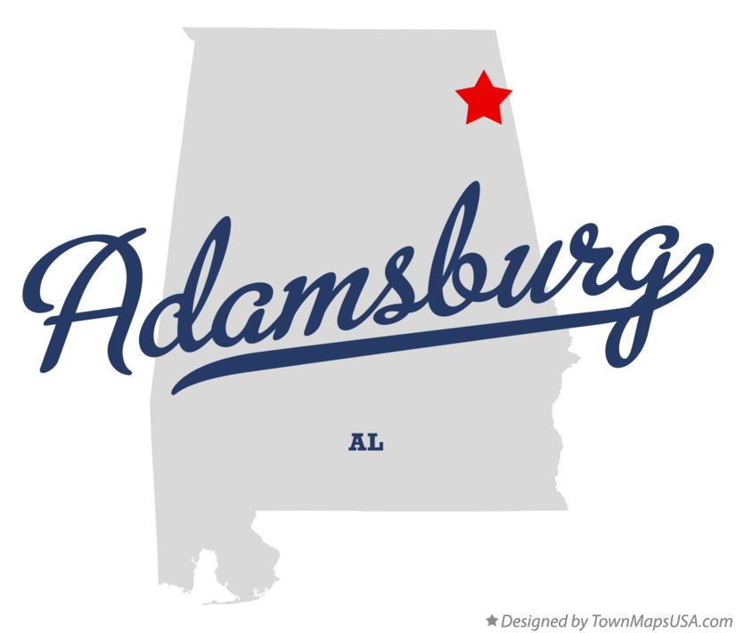 Map of Adamsburg Alabama AL