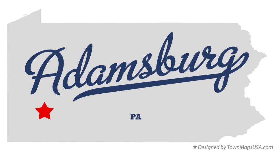 Map of Adamsburg Pennsylvania PA
