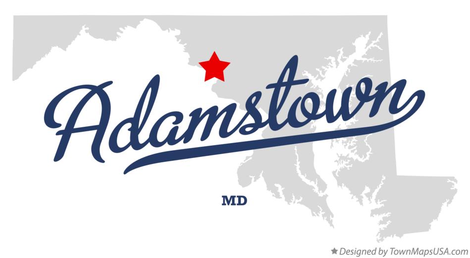 Map of Adamstown Maryland MD
