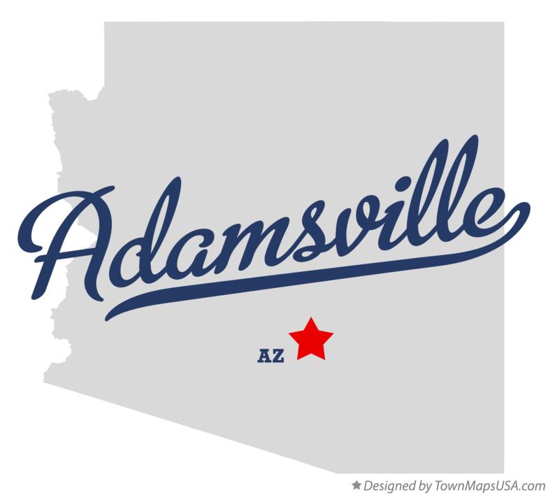 Map of Adamsville Arizona AZ