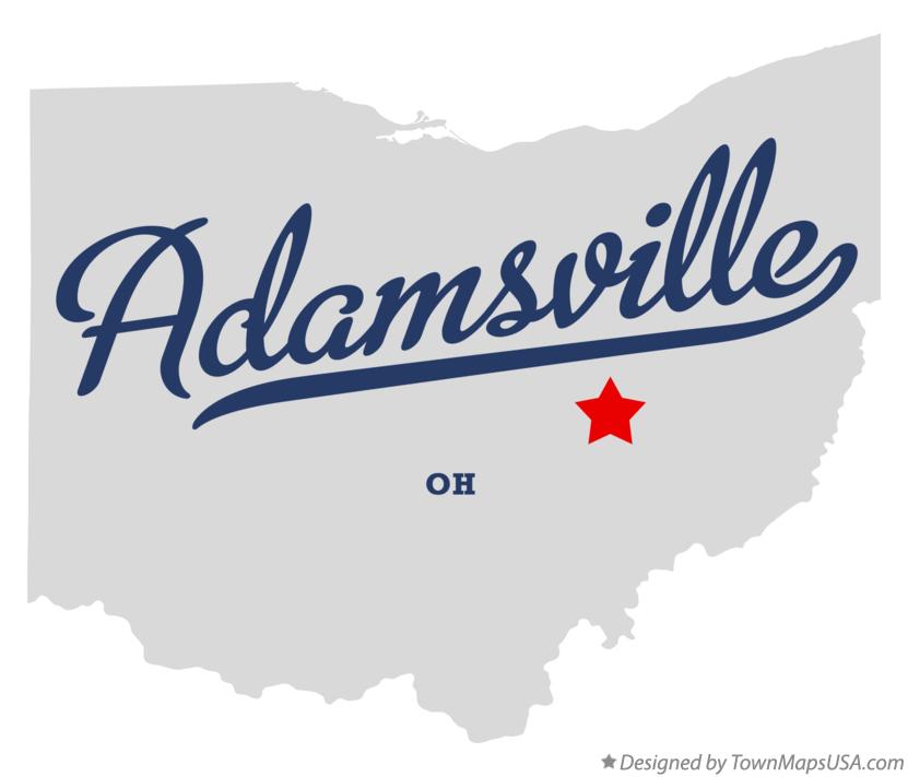 Map of Adamsville Ohio OH