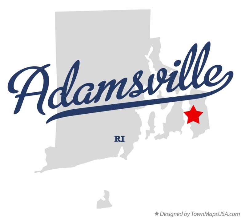 Map of Adamsville Rhode Island RI