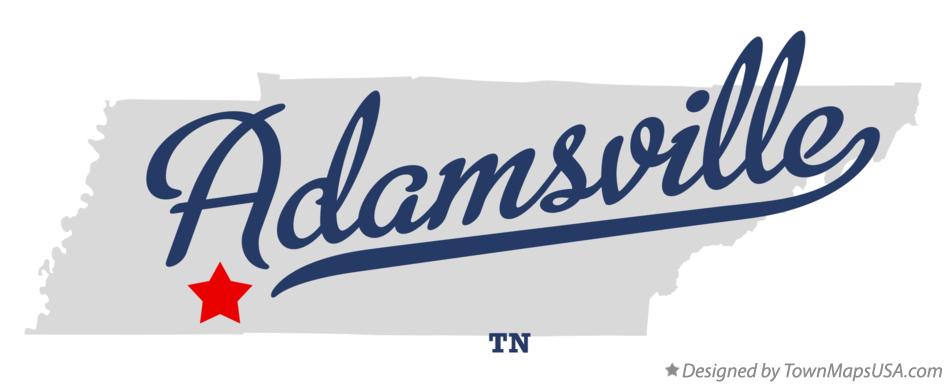 Map of Adamsville Tennessee TN