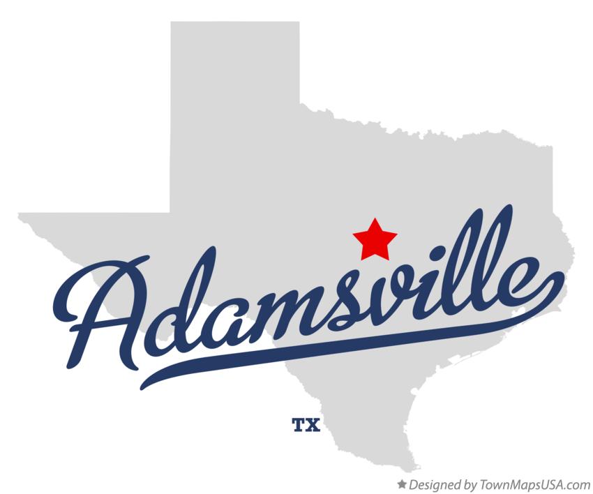Map of Adamsville Texas TX