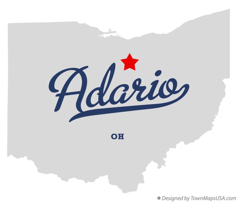 Map of Adario Ohio OH