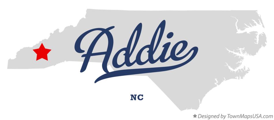Map of Addie North Carolina NC