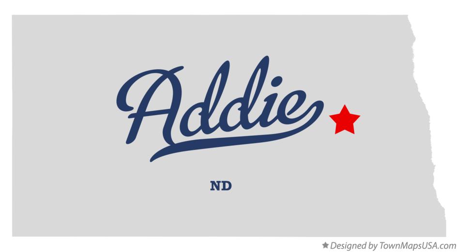 Map of Addie North Dakota ND