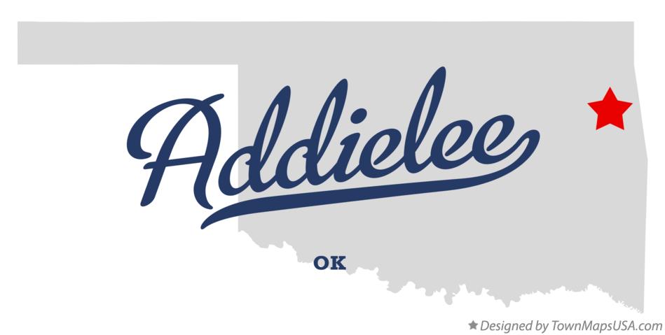 Map of Addielee Oklahoma OK