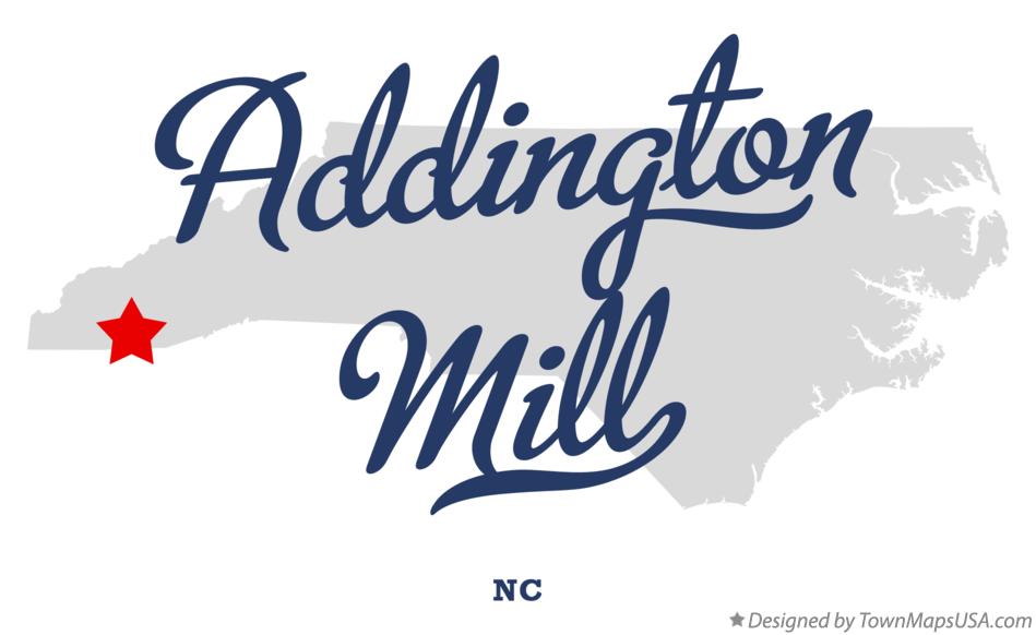 Map of Addington Mill North Carolina NC
