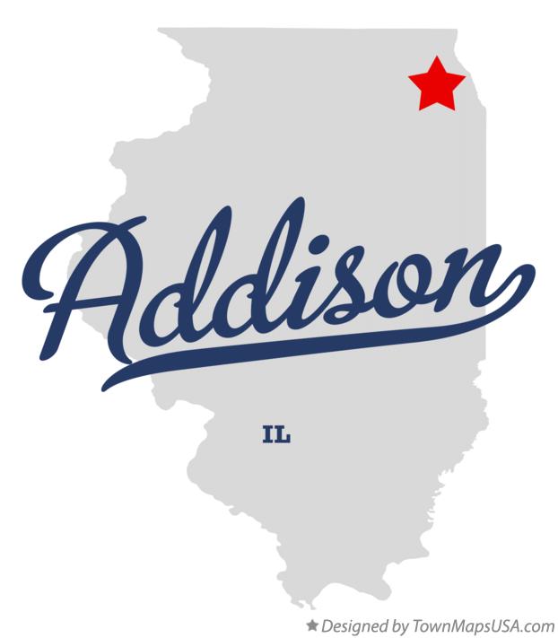 Map of Addison Illinois IL